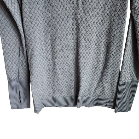 Lululemon Shirt Women's 8 Medium Blue Rest Less Half Zip Pullover Quilted Thumbh - Picture 4 of 10